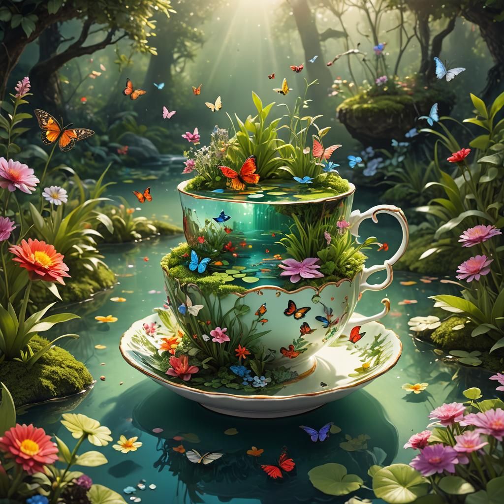 Teacup Ecosystem: A Miniature Fantasy World