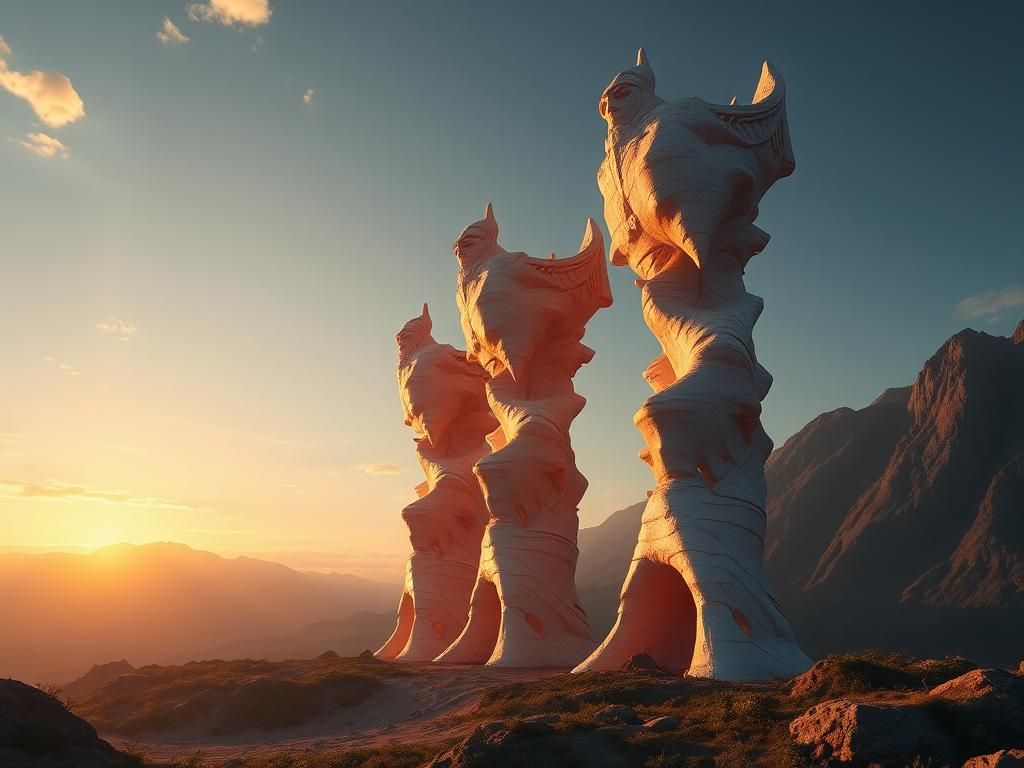 Biomorphic Towers Rise in Chromoatmospheric Landscape