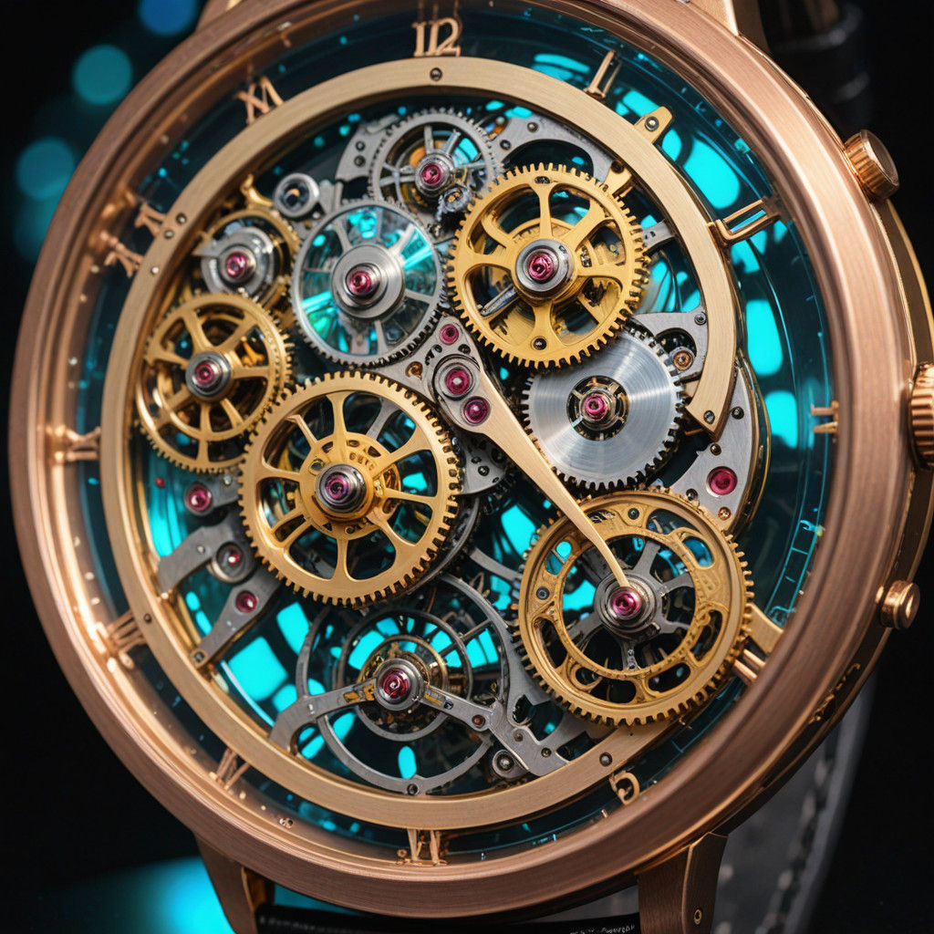 Surreal Timepiece in Holographic Transparency