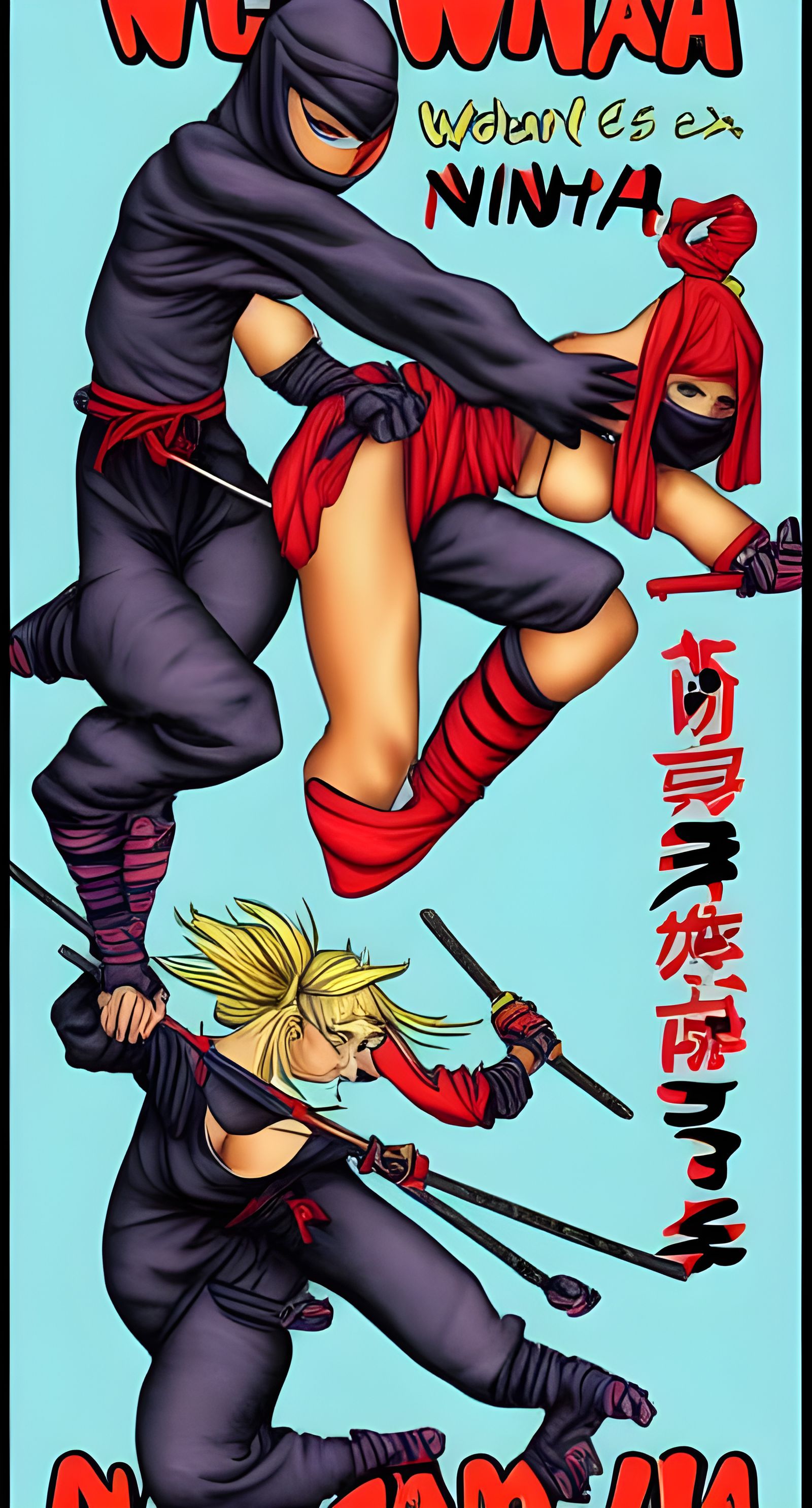 Female Ninja Warrior in Action