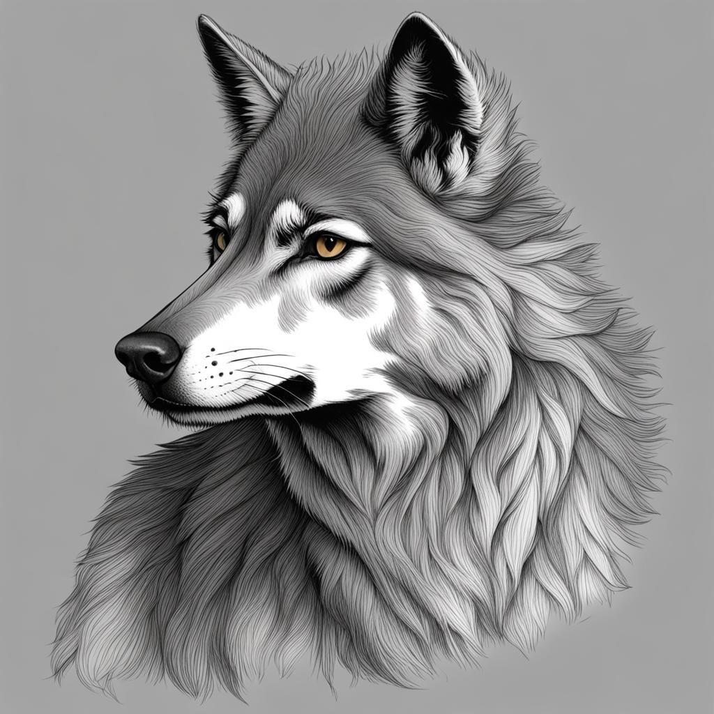 Image of a Wolf Generated by AI