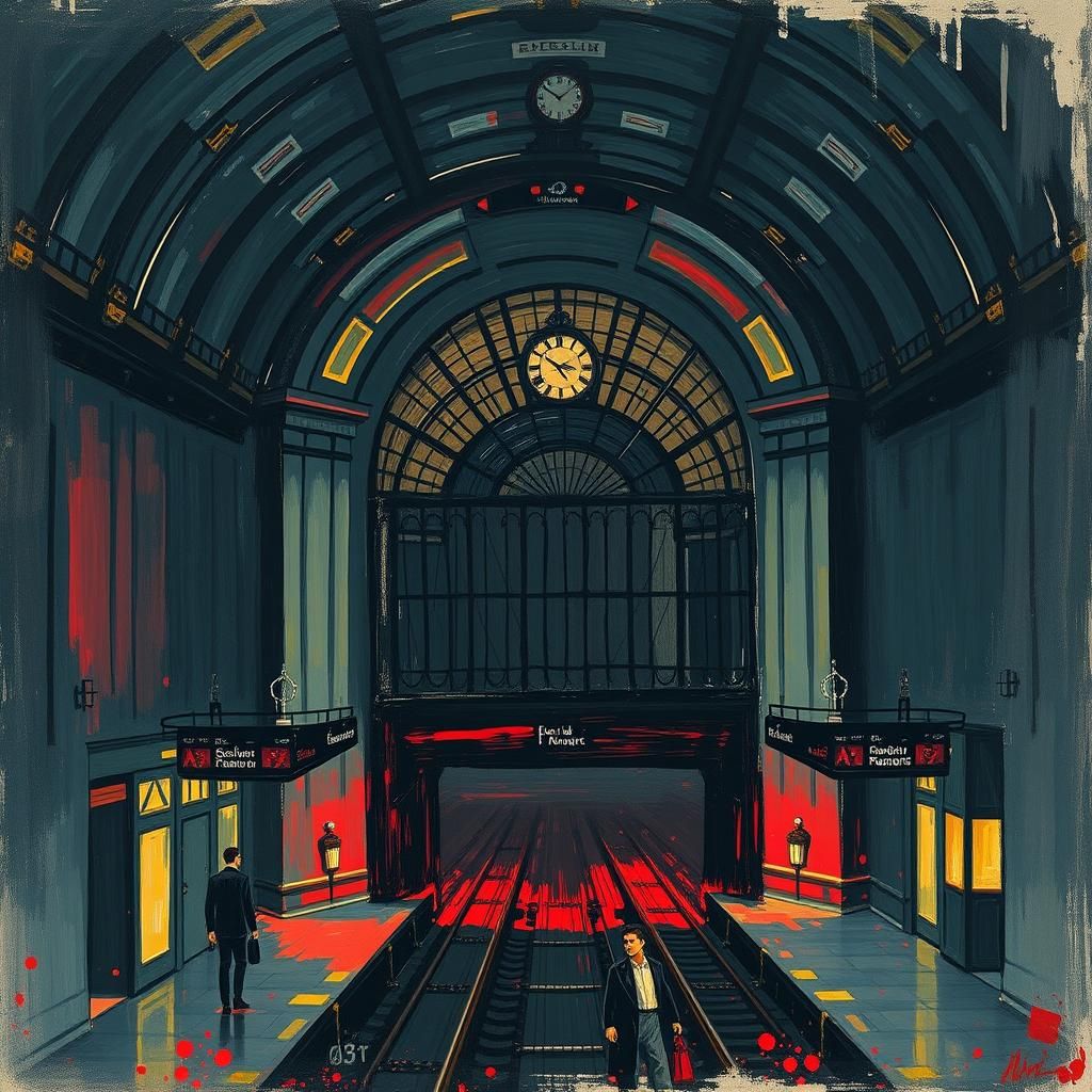 Gare du Nord in Expressionist Style
