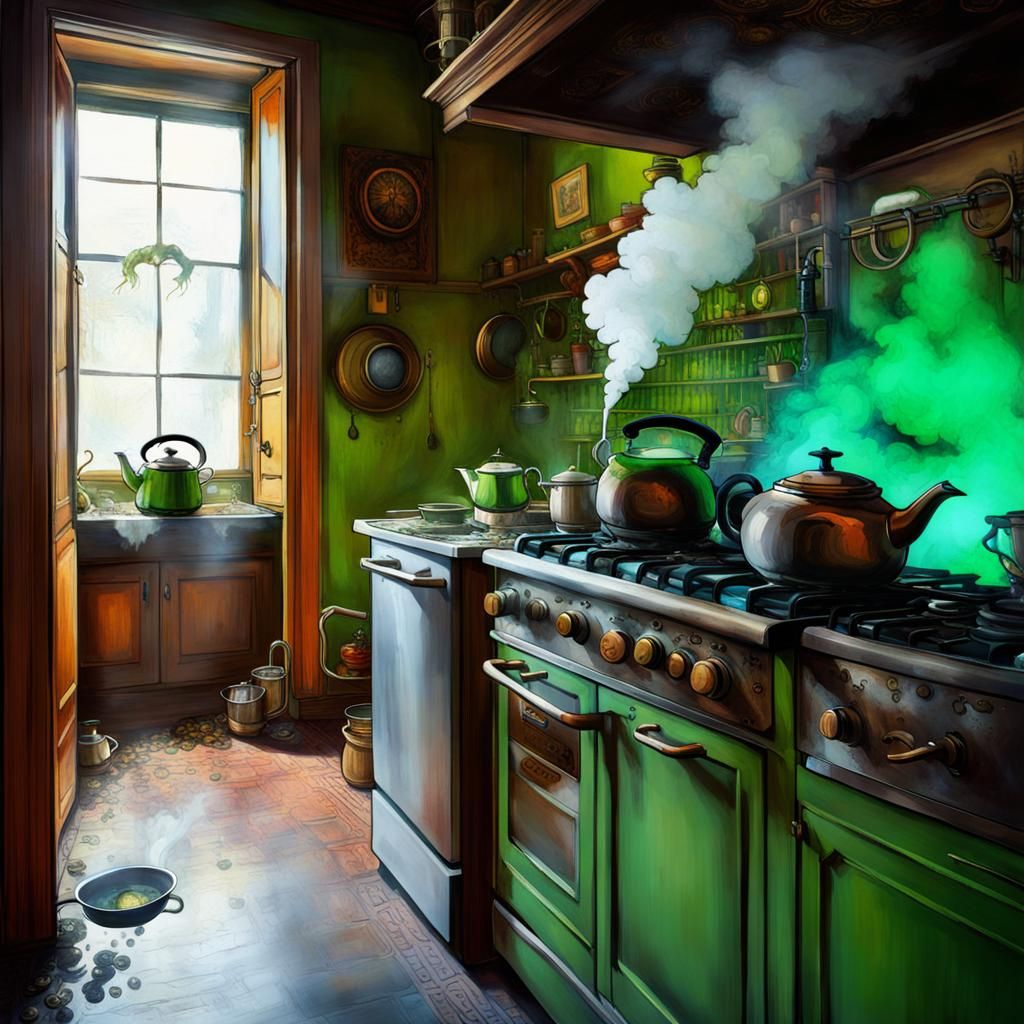 Horror Kitchen: Haunted Kettle with Exploding Eyeballs