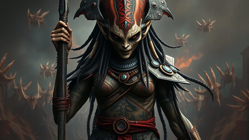 Tribal Warrior Embodied with Ancient Cultural Heritage