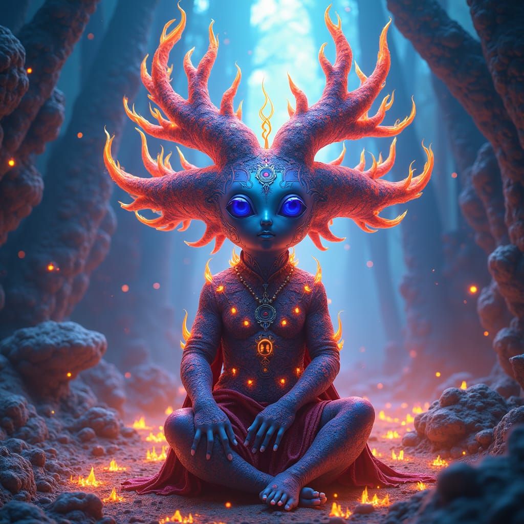 Otherworldly Omo Lovo in Dreamlike Landscape