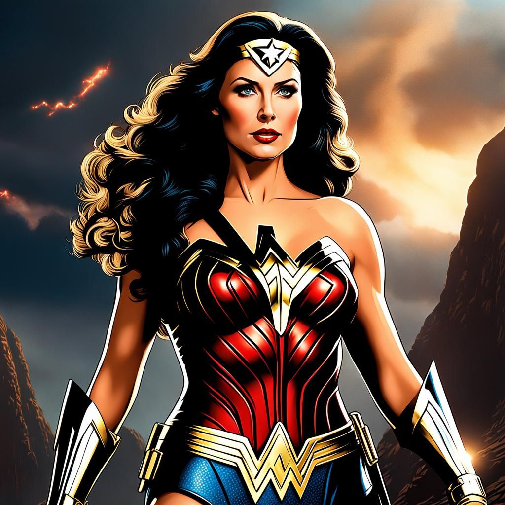 Wonder Woman Digital Painting: Epic Cinematic Detail