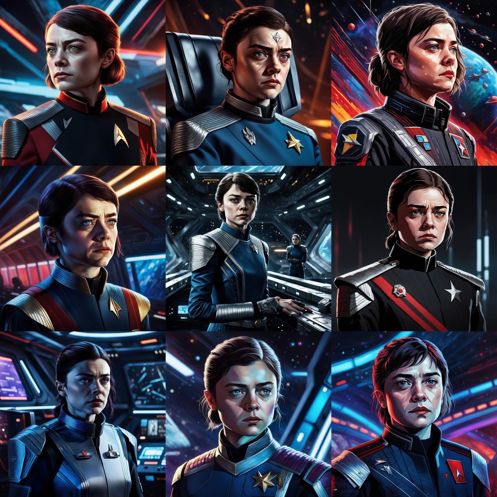 Arya Stark as Star Trek Tactical Officer