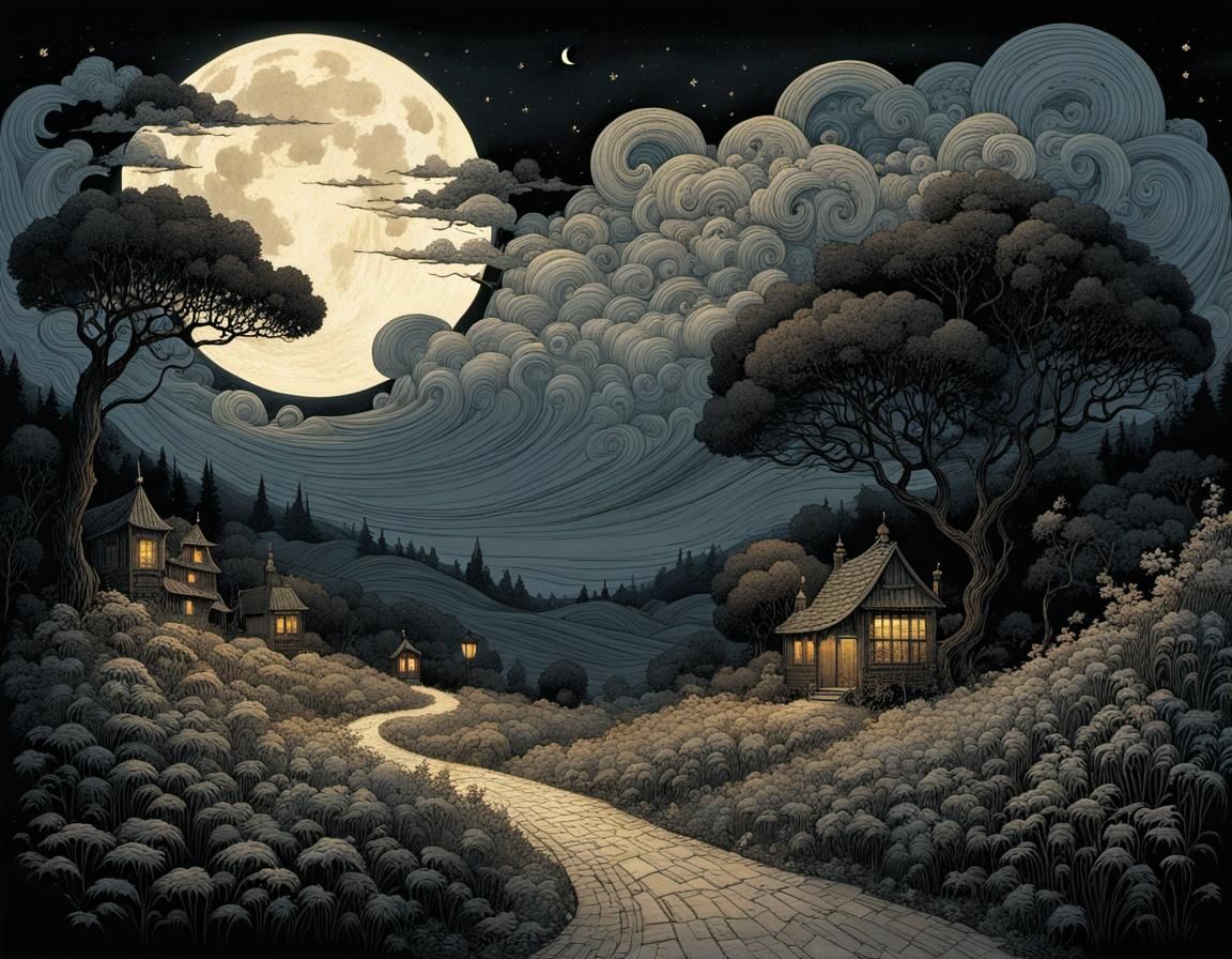 Ornamental Clouds Compose an Evening Love Song