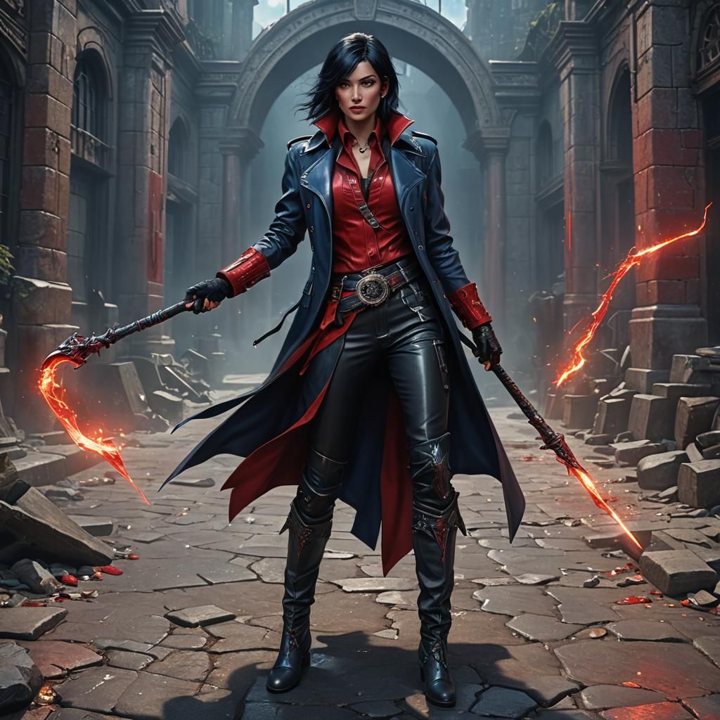 Nightguard with Crystal Staff in Fantasy Concept Art