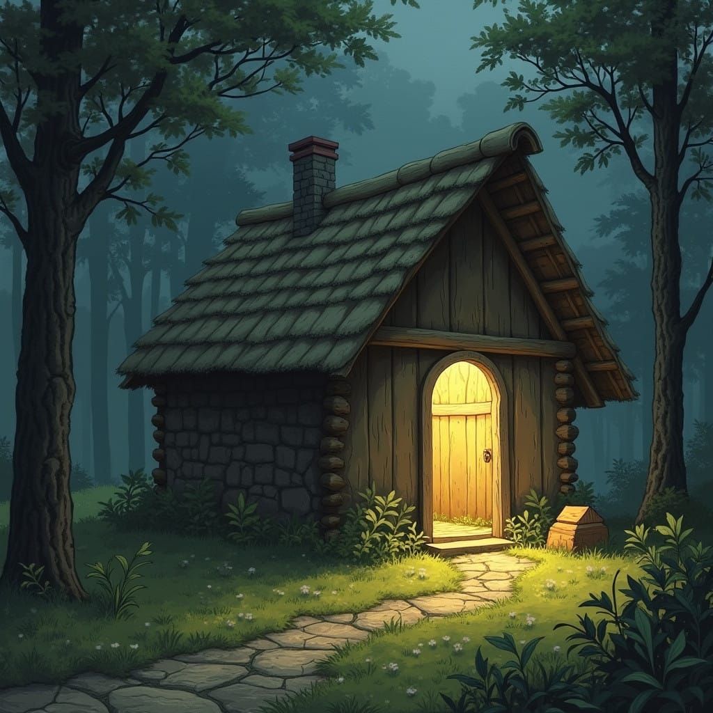 A hut in the woods