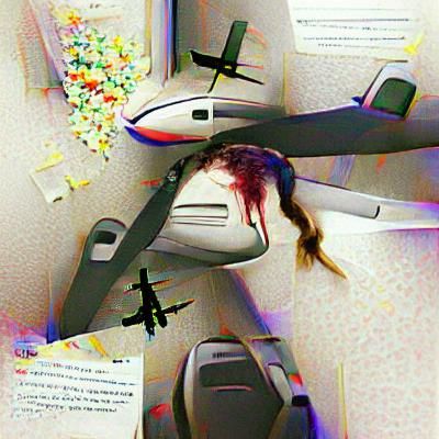 Melancholy Scene: Solitude on an Airplane