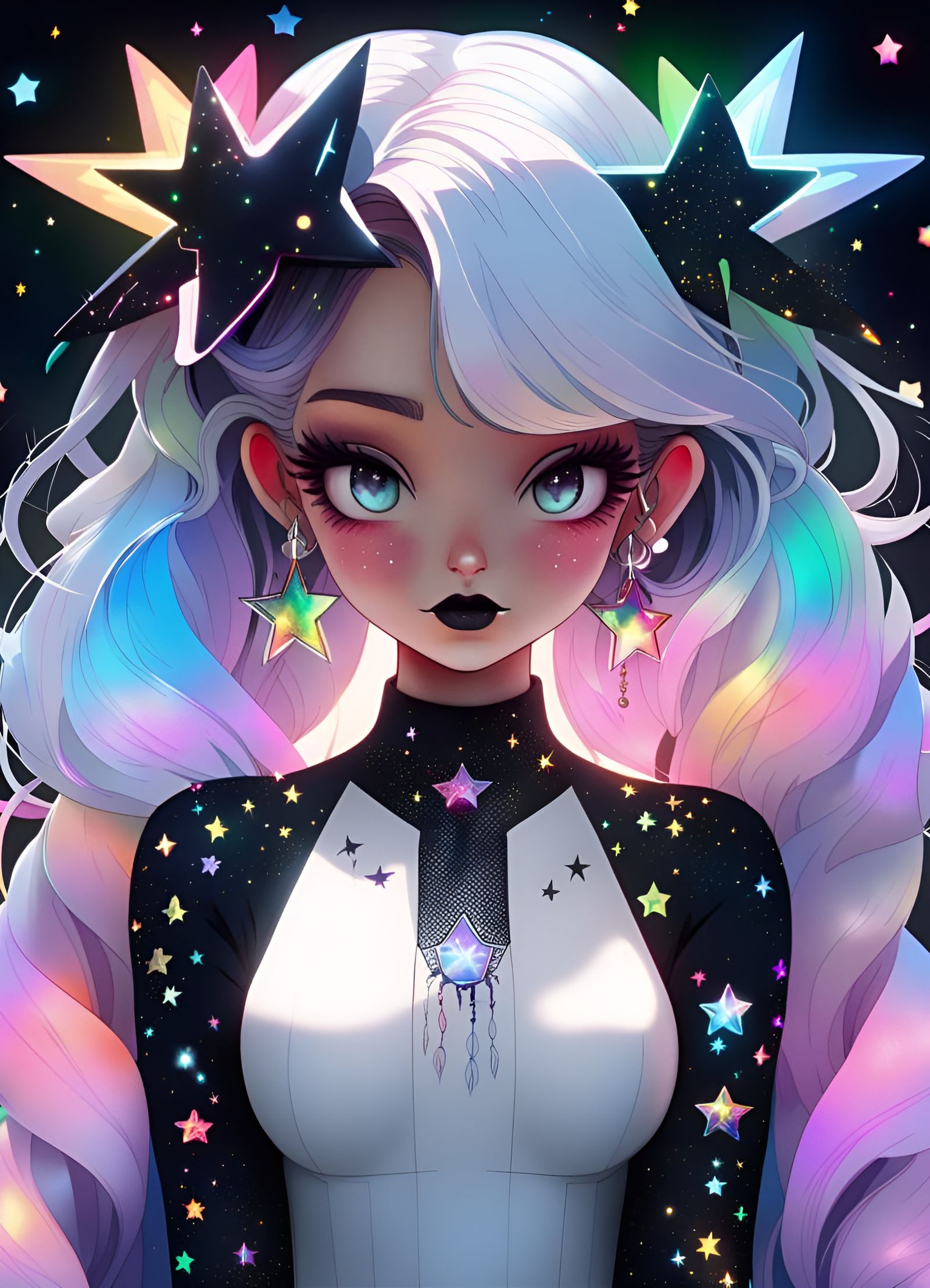 Gothic Rainbow Witch