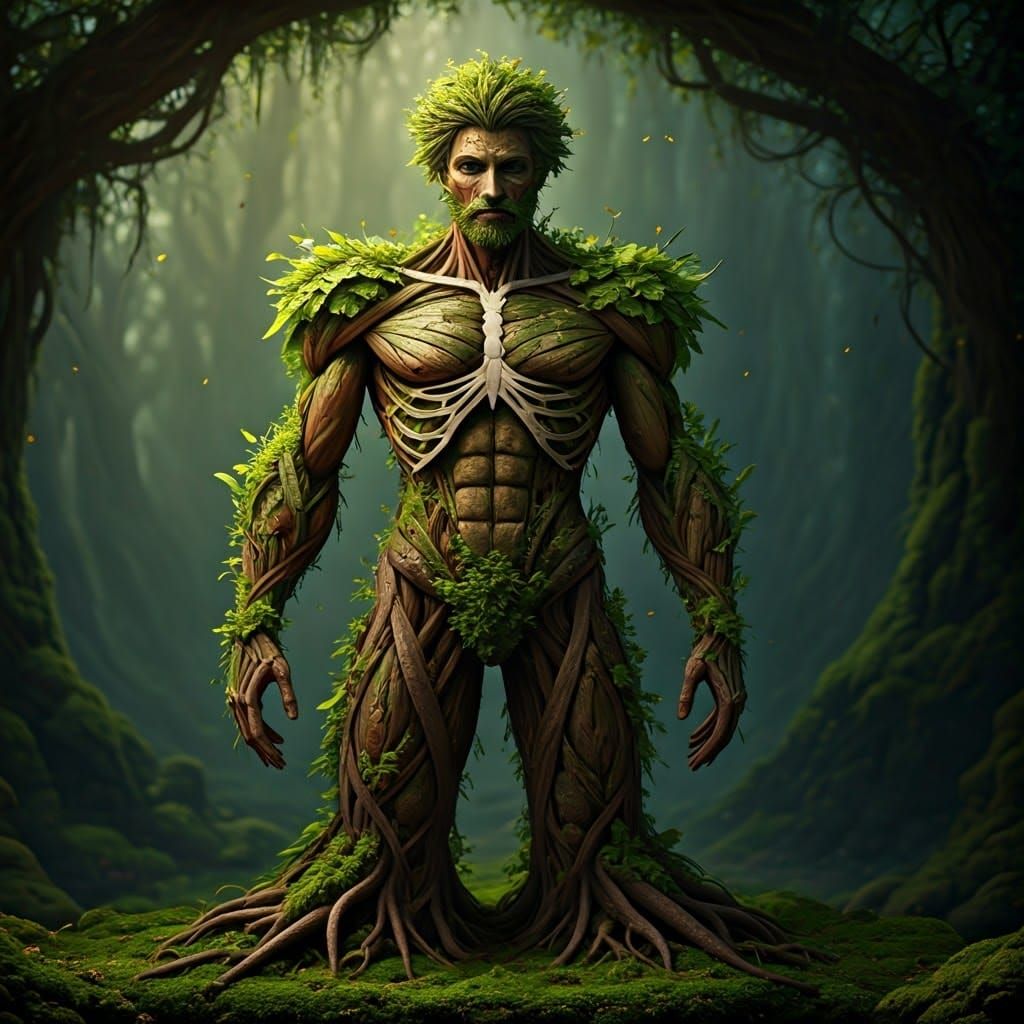 Hyperdetailed Plant Knight in High Medieval Style