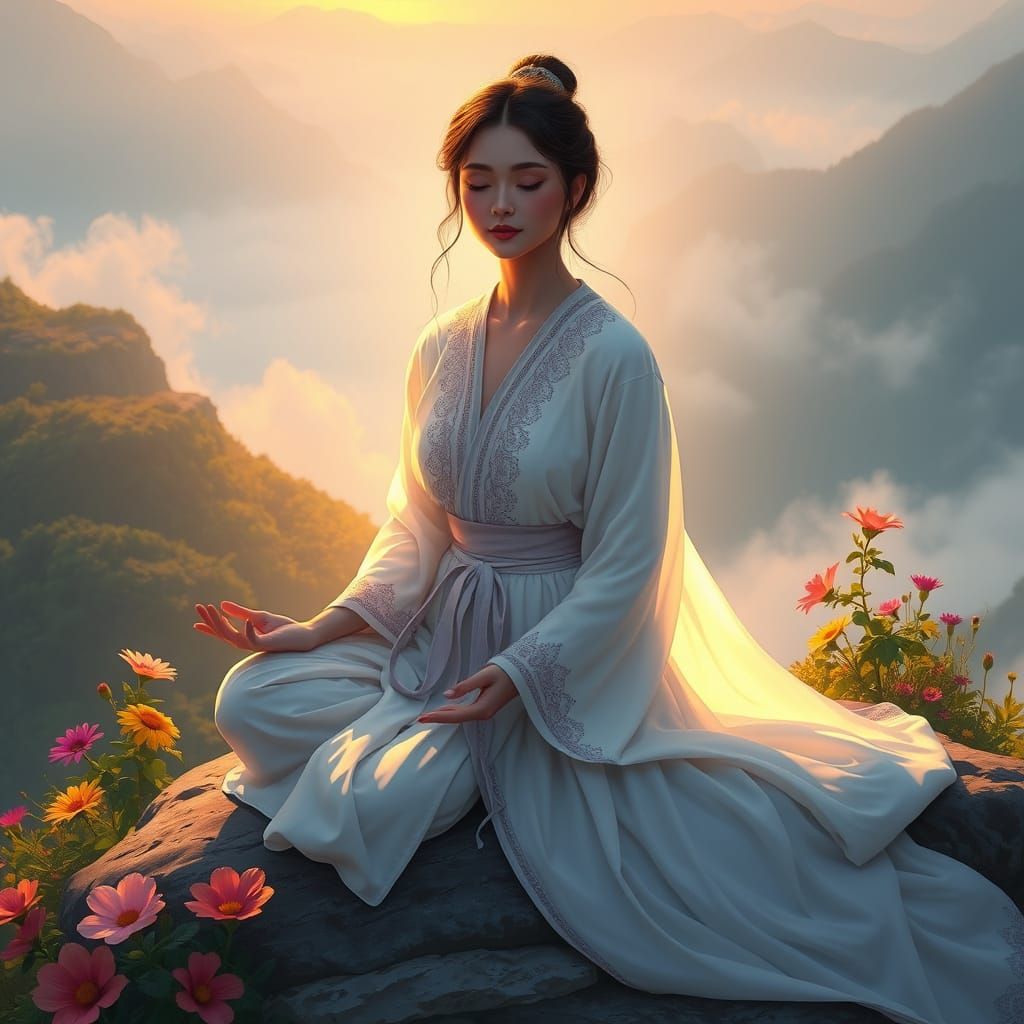 ཉ serene meditation