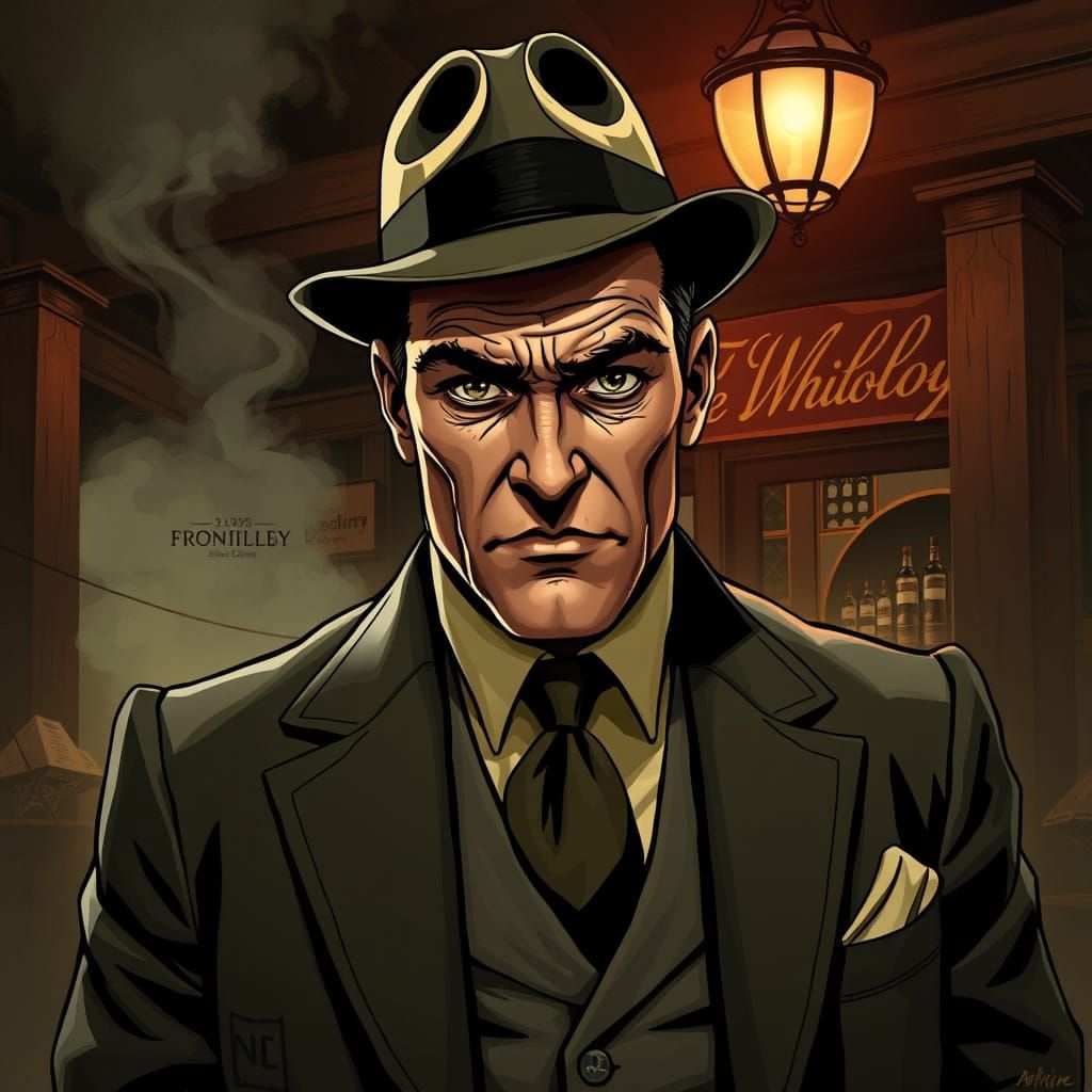 Rugged Prohibition-Era Figure Stands Tall in Gritty Speakeas...