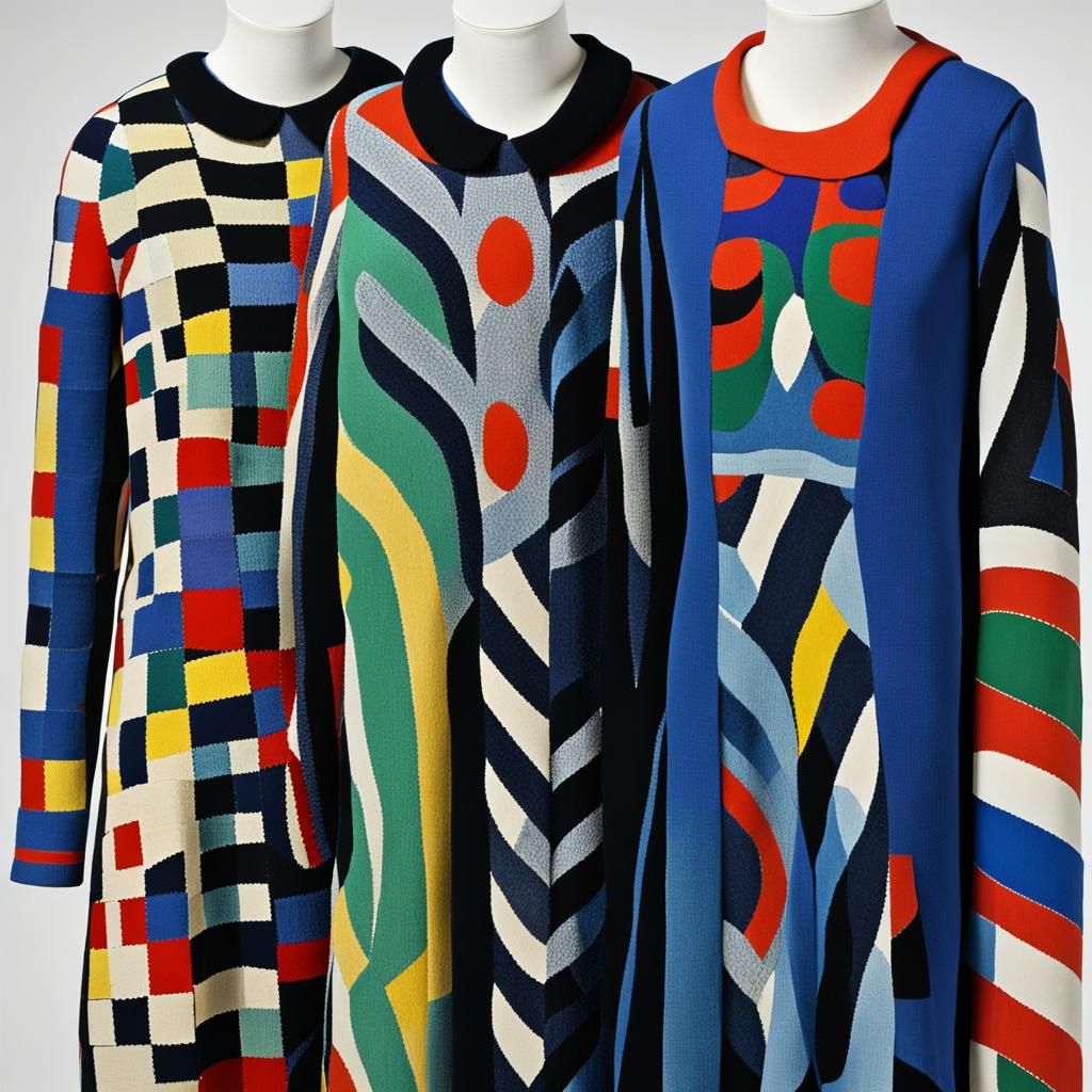 Three Simultaneous Dresses: Sonia Delaunay Style