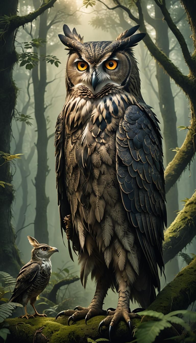 Mystical Forest Creature in Anime Style 3D Art