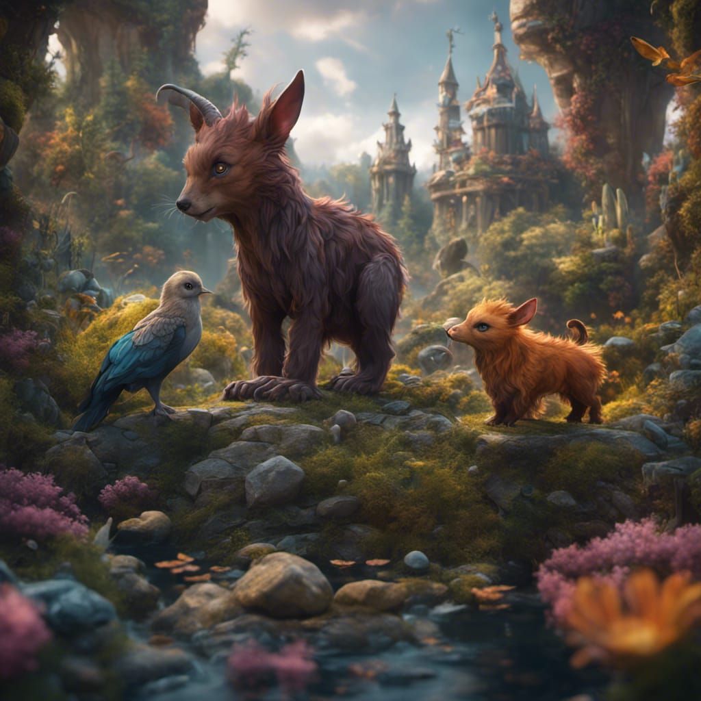 Cute Animal in Detailed Fantasy Concept Art