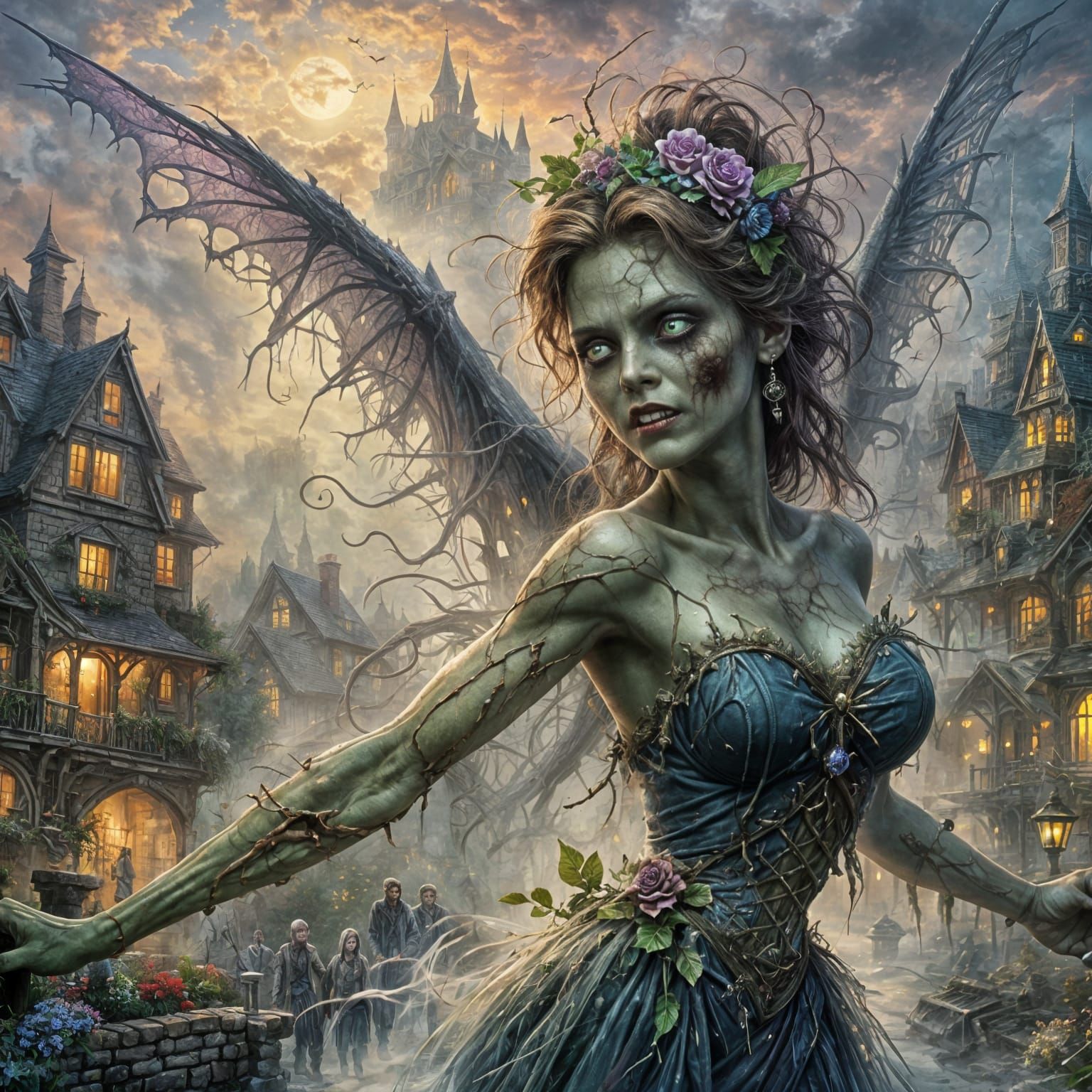 Ugly Zombie Emerges from Misty Fantasy World