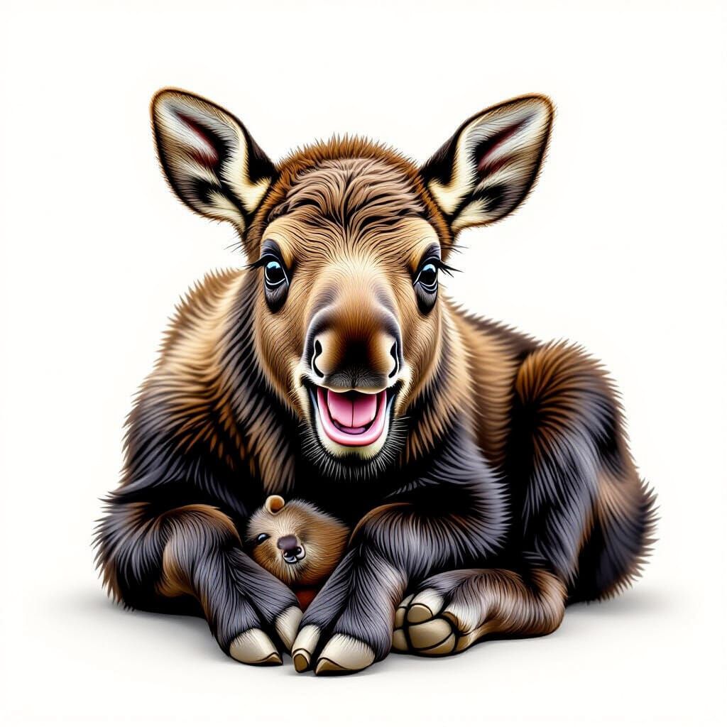 A moose baby