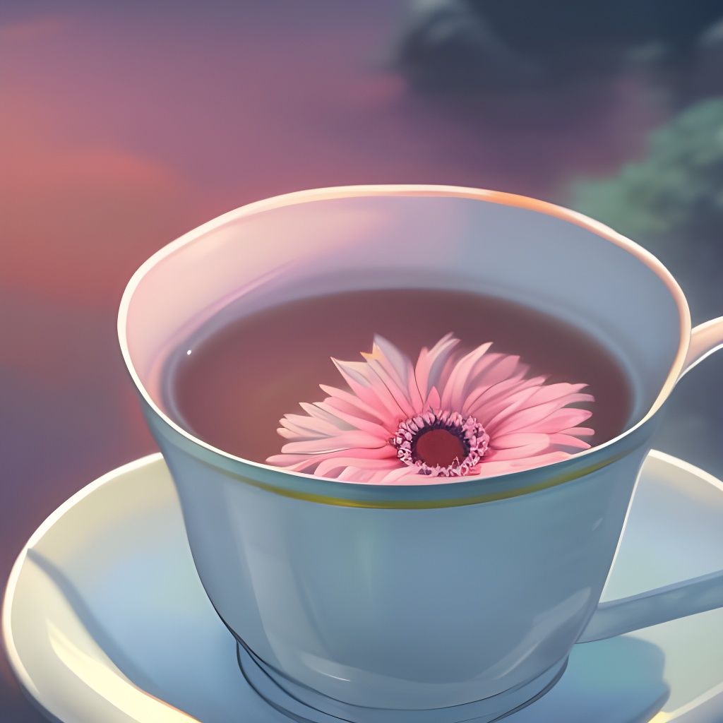 Flower in a teacup