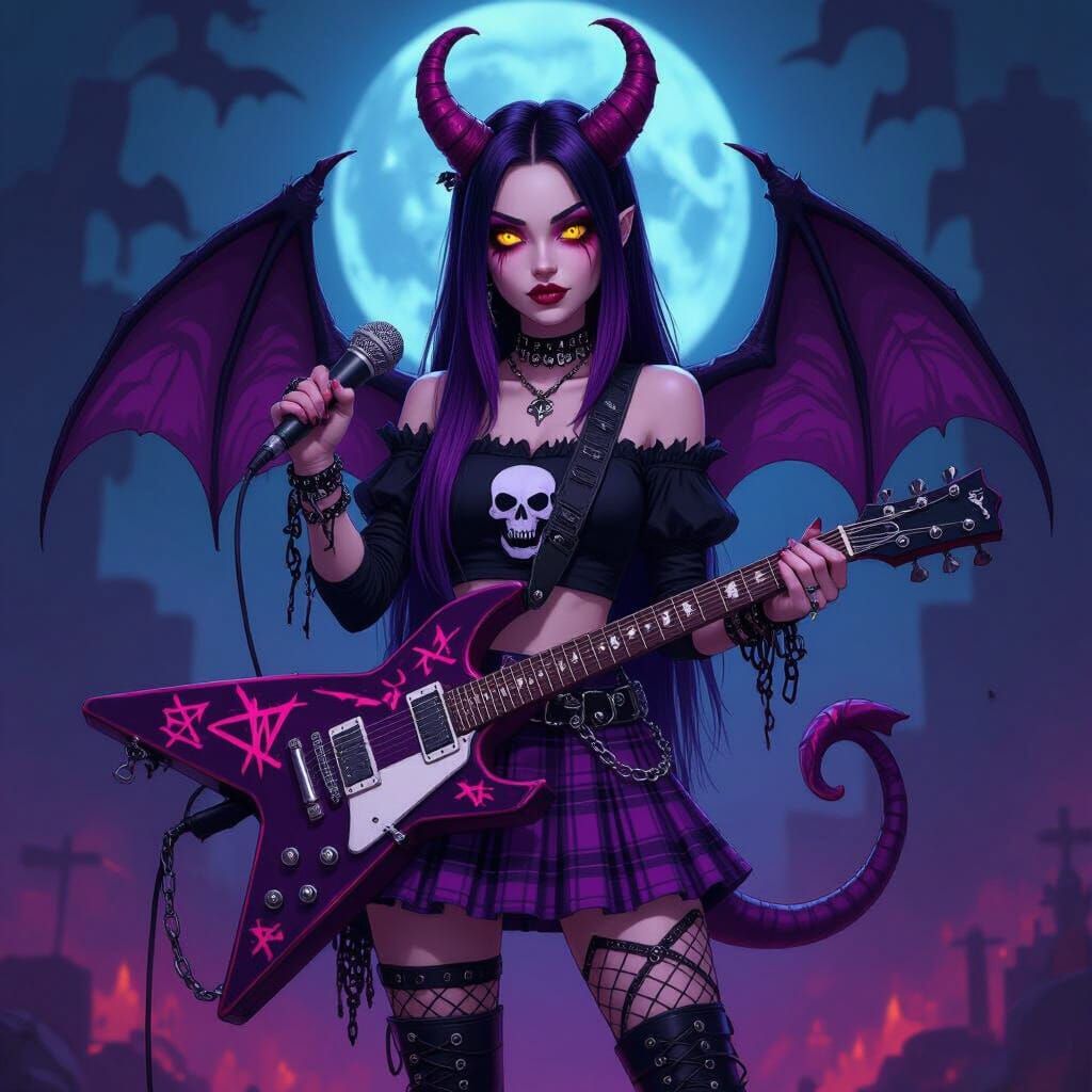 Demon Witch in Helluva Boss Style