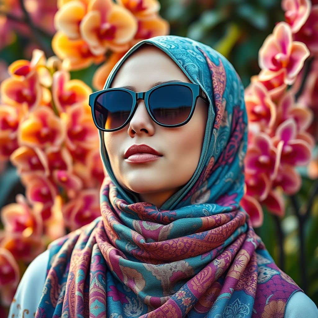 A Portrait of A Young Irish woman in hijab