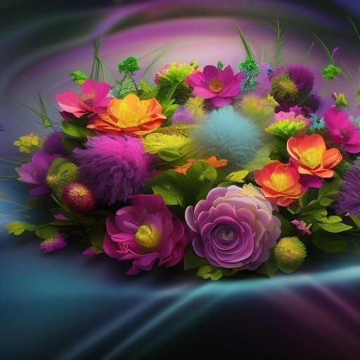 Detailed Cat Portrait in Digital Splash Art Style