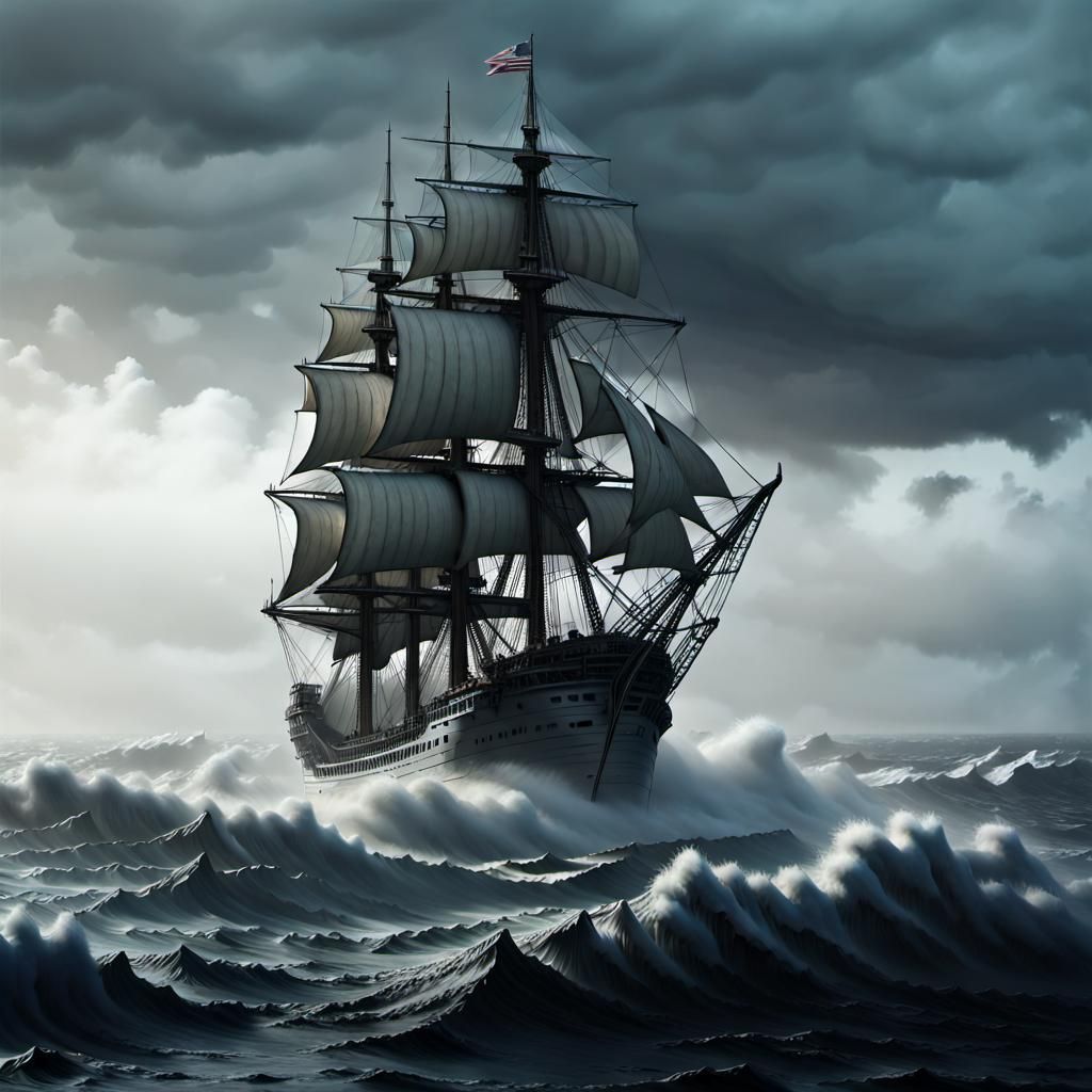 The Flying Dutchman Navigates Stormy Seas