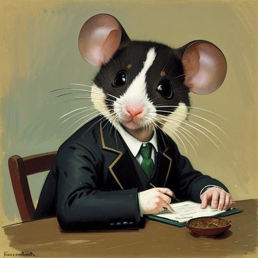Mouse in a Suit: An Artistic Rendition