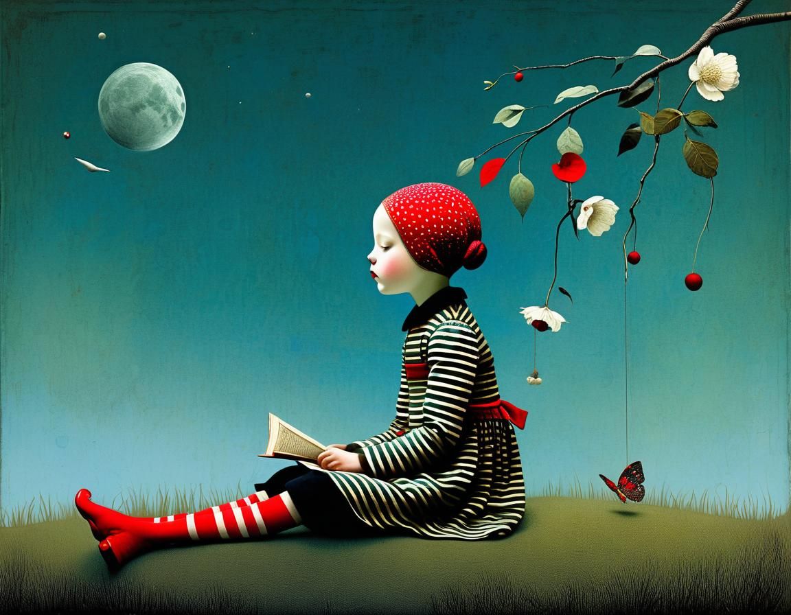Whimsical Dreamer: Surreal Digital Art