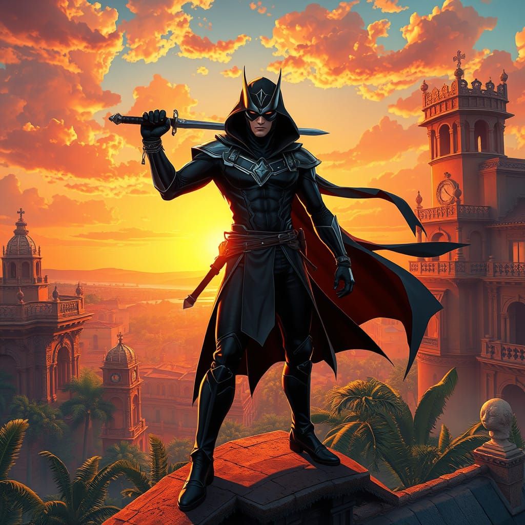 Mysterious Hero Emerges in Vibrant Mexican Metropolis