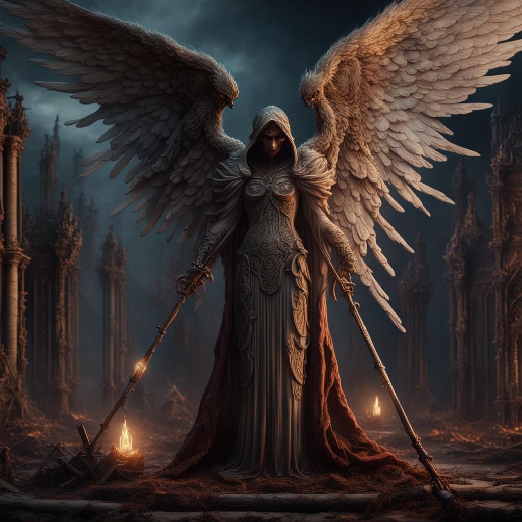 Angel of Death in Detailed Matte Painting