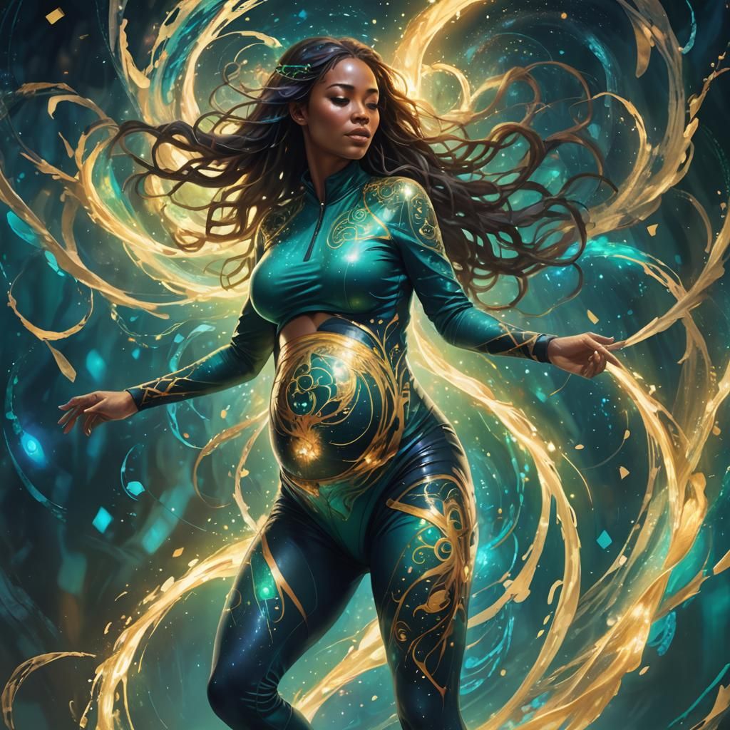 Pregnant Woman in Fantasy Art Concept