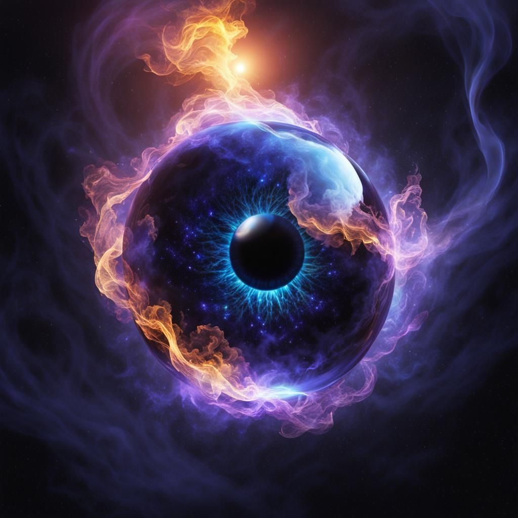 Floating Magical Eyeball in Ethereal Realm