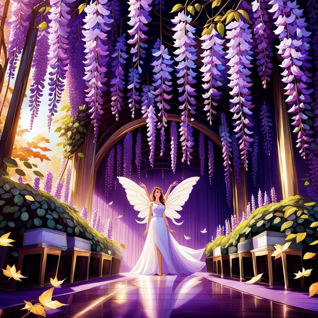 Singing Fairy in Wisteria Garden