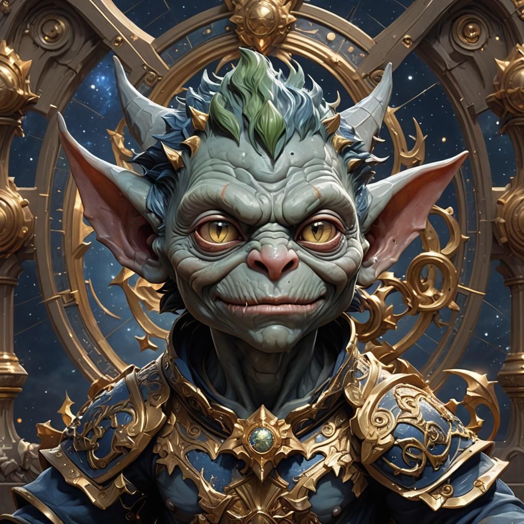 Detailed Chibi Gargoyle Goblin Imp Portrait