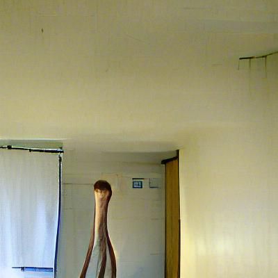 Surreal Image of a Tall Man with Long Limbs