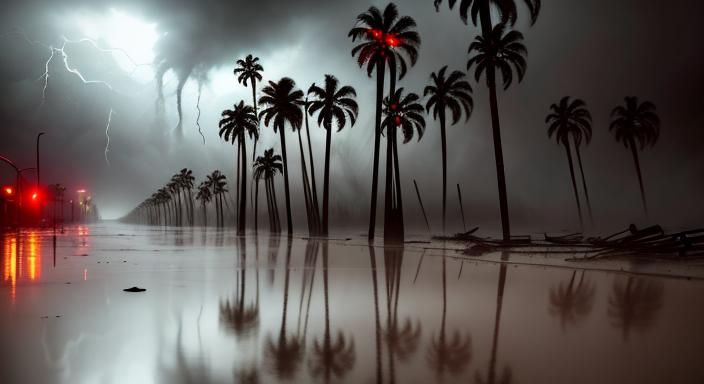 Apocalyptic Hurricane Engulfs City in Cinematic Art