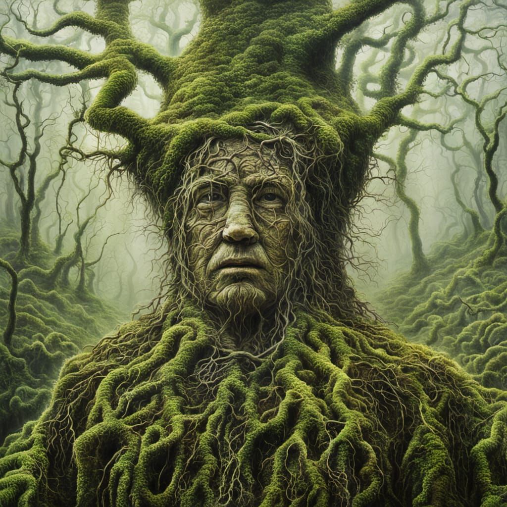 Ethereal Forest Spirit in Oil Painting Style