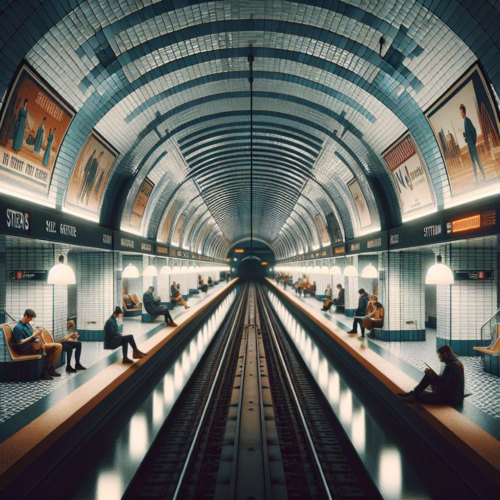 Vibrant City Subway Station
