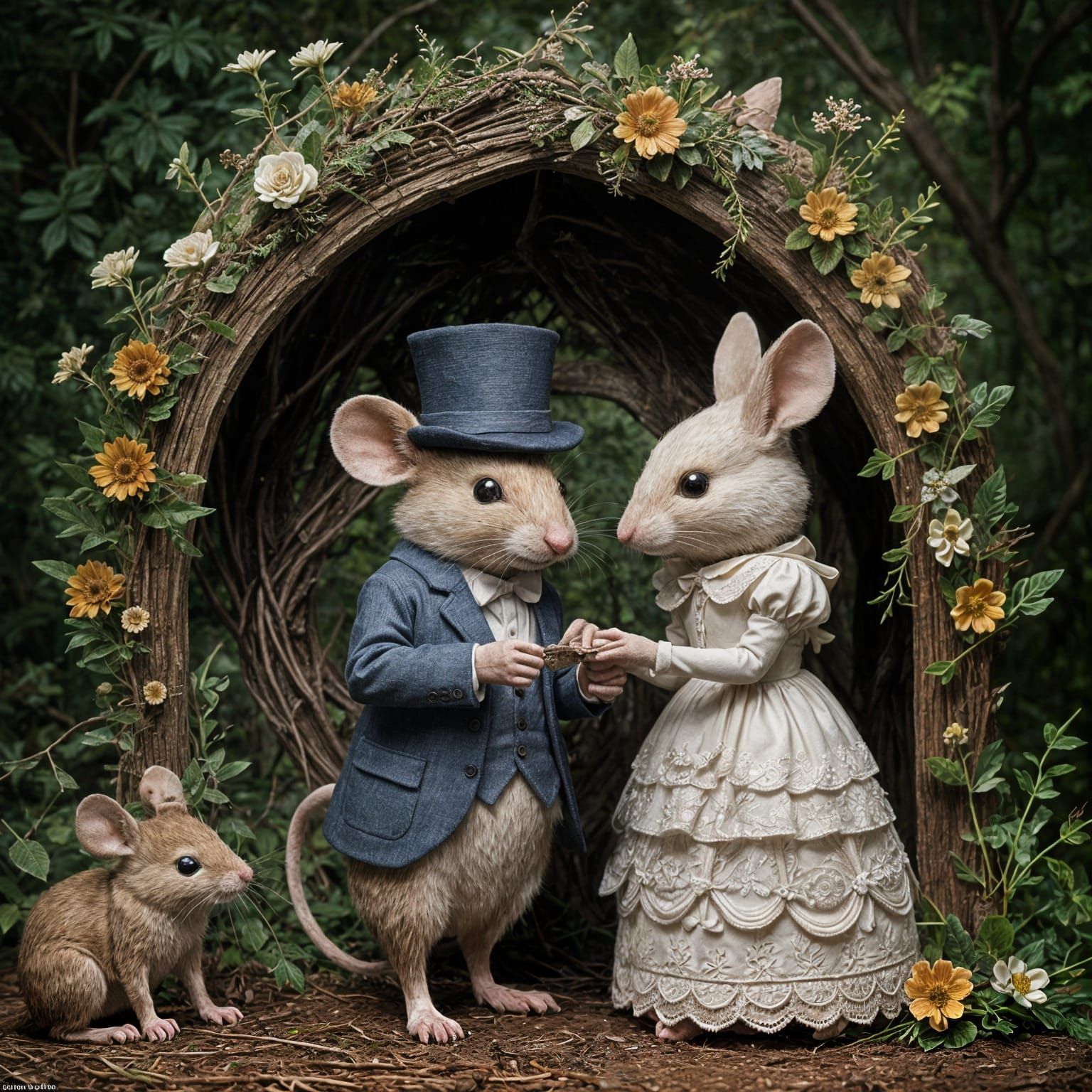 Woodland Wedding of Mr and Mrs Mouse