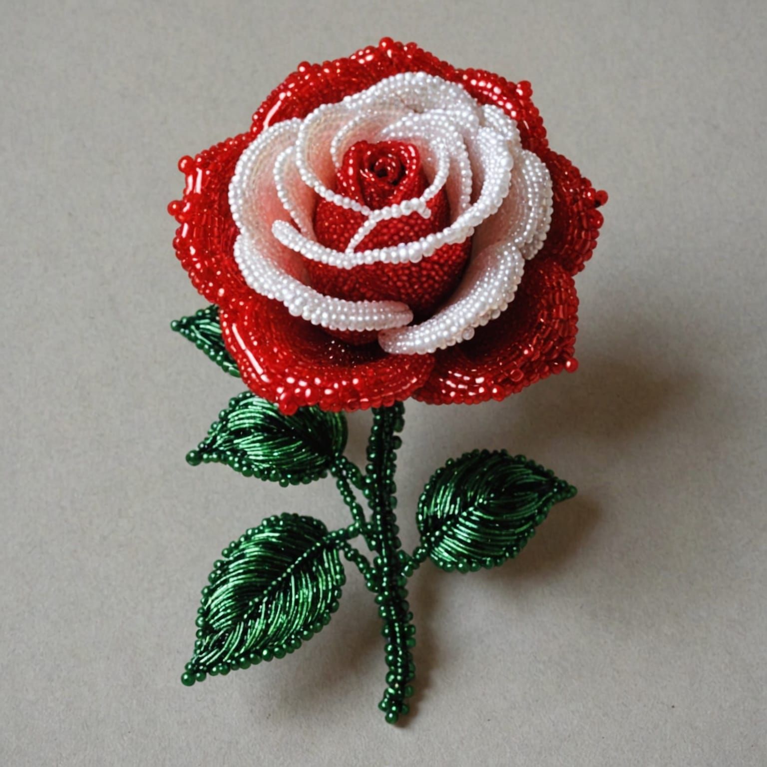 Beaded Rose: A Delicate Floral Creation