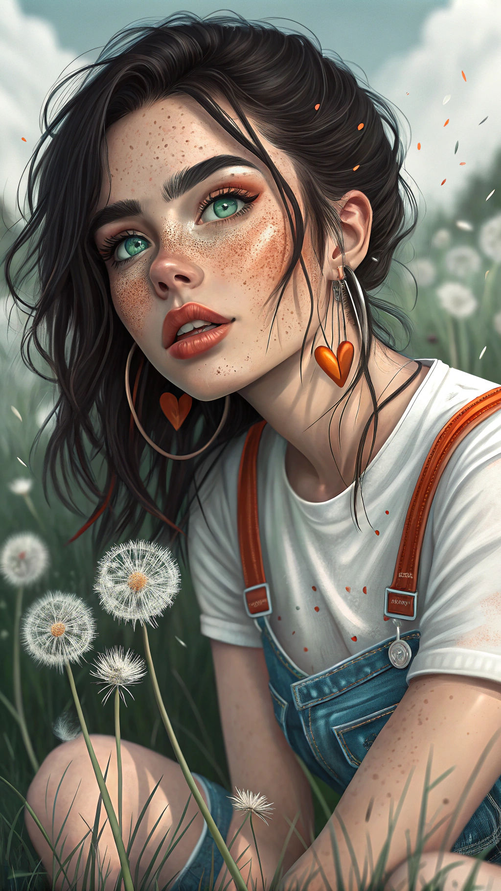 Dandelion Girl: A Digital Illustration