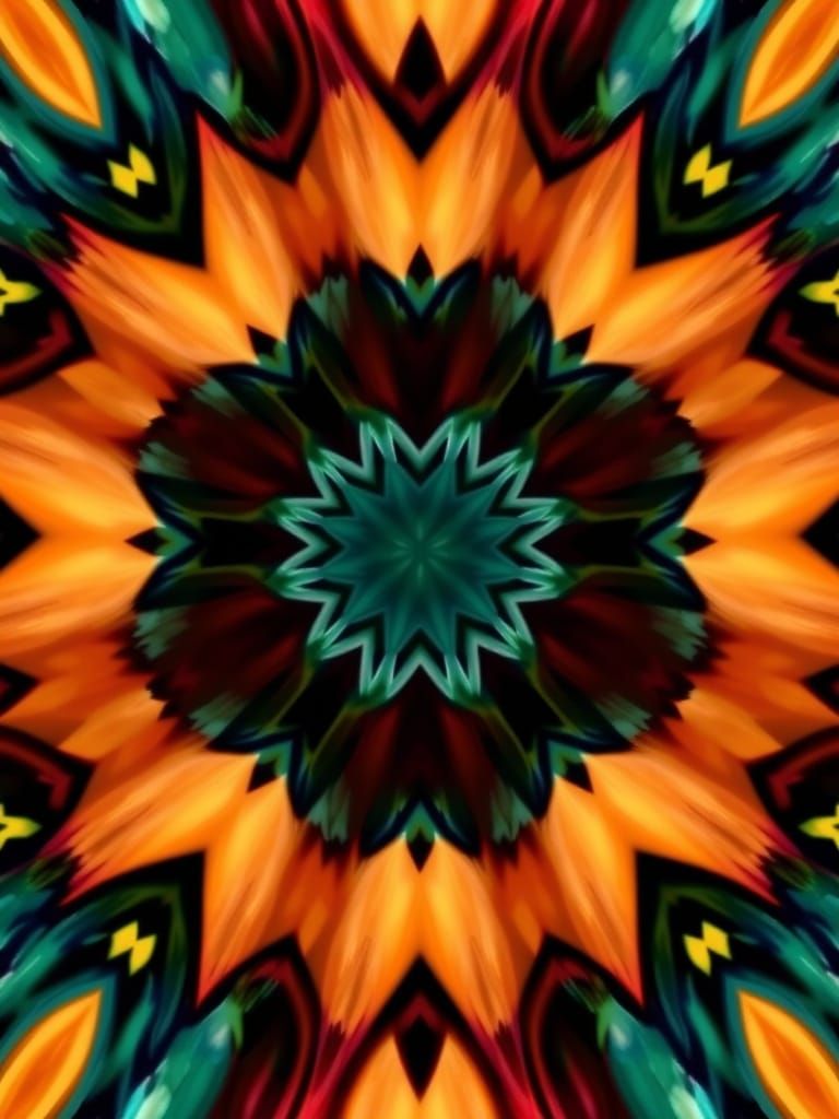 Vibrant Kaleidoscope Sequence in Expressionist Style