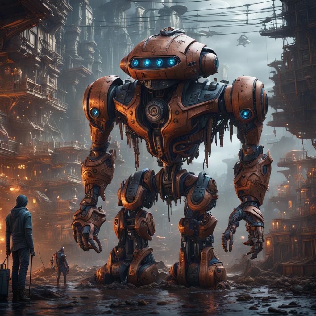 Robots Replace Humans: Detailed Matte Painting