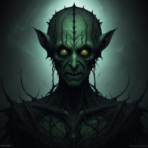 Grotesque Eldritch Horror Portrait in Dark Fantasy Style