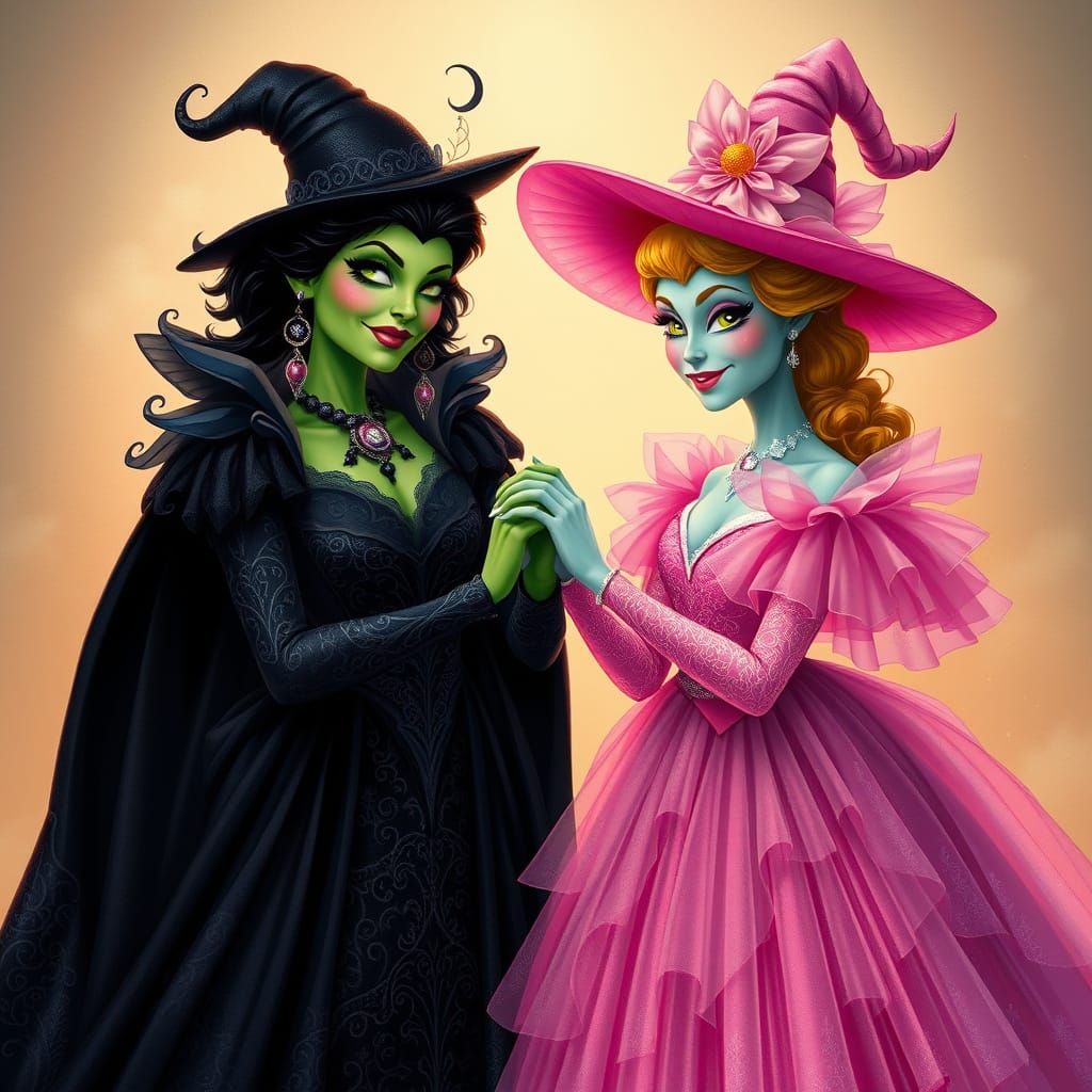 Elphaba and Glinda: Whimsical Witches of Oz