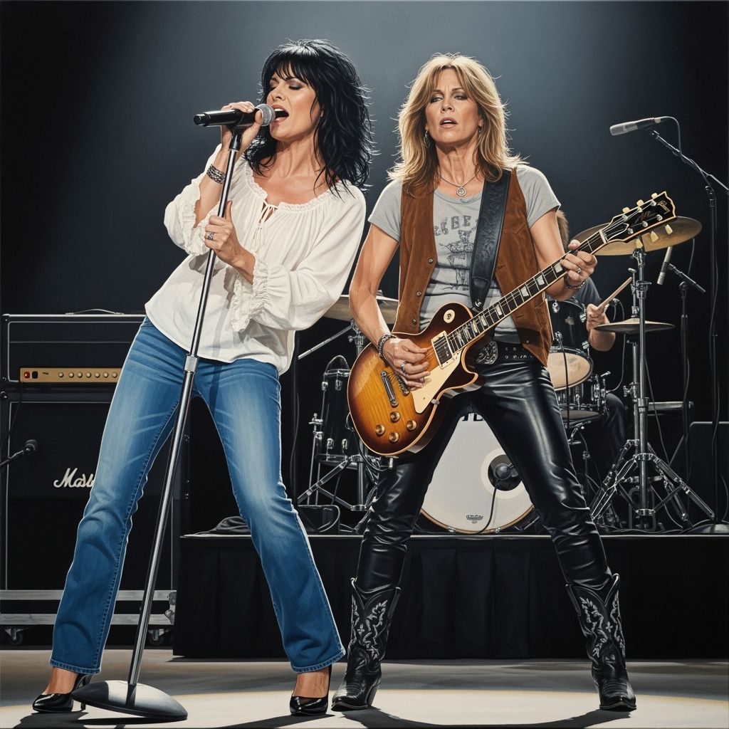 Rock Stars Performing Live: Photorealistic Oil Painting