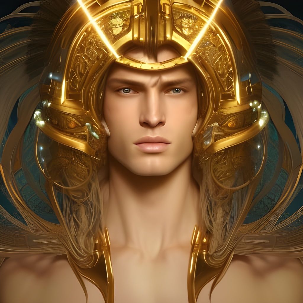 Ethereal Angelic Model in Futuristic Style